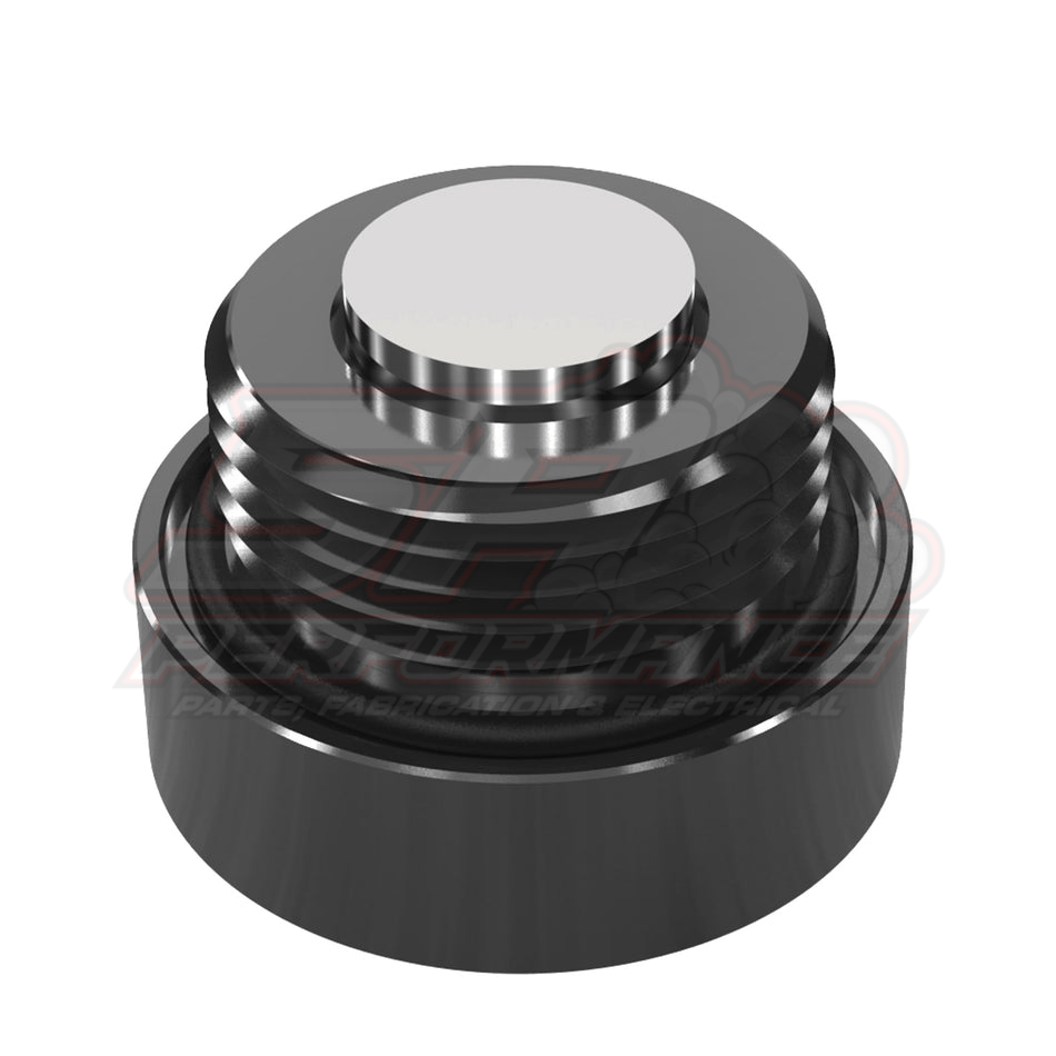 BMW differential drain plug 33117525064 angled view showing stepped circular design with flat top and O-ring groove