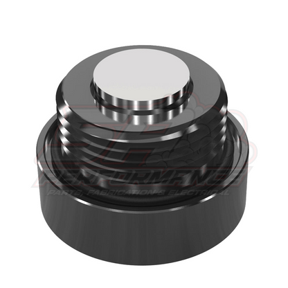 BMW differential drain plug 33117525064 angled view showing stepped circular design with flat top and O-ring groove