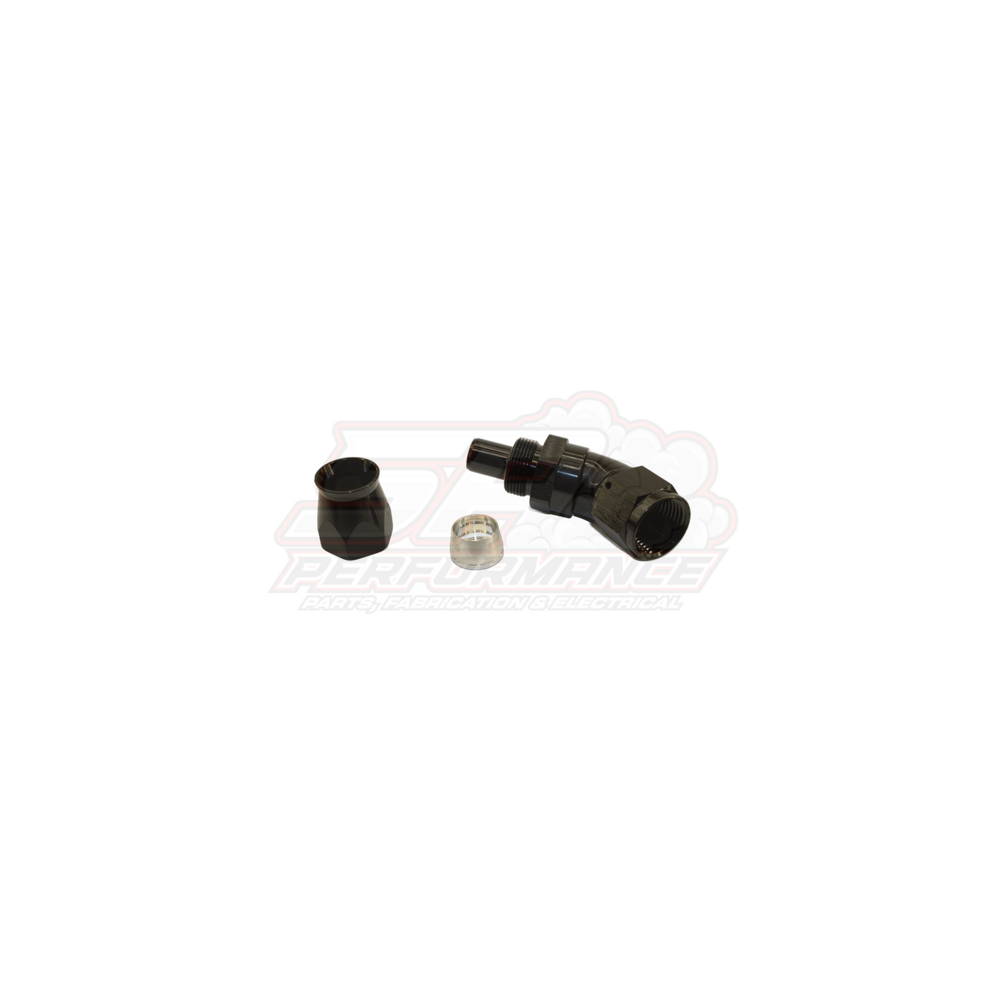 AN10 45° Full Flow PTFE Teflon Hose End