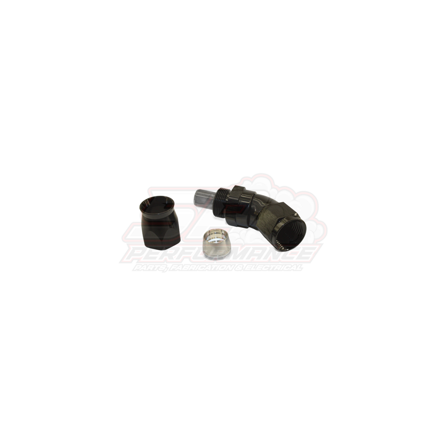 AN8 45° Full Flow PTFE Teflon Hose End