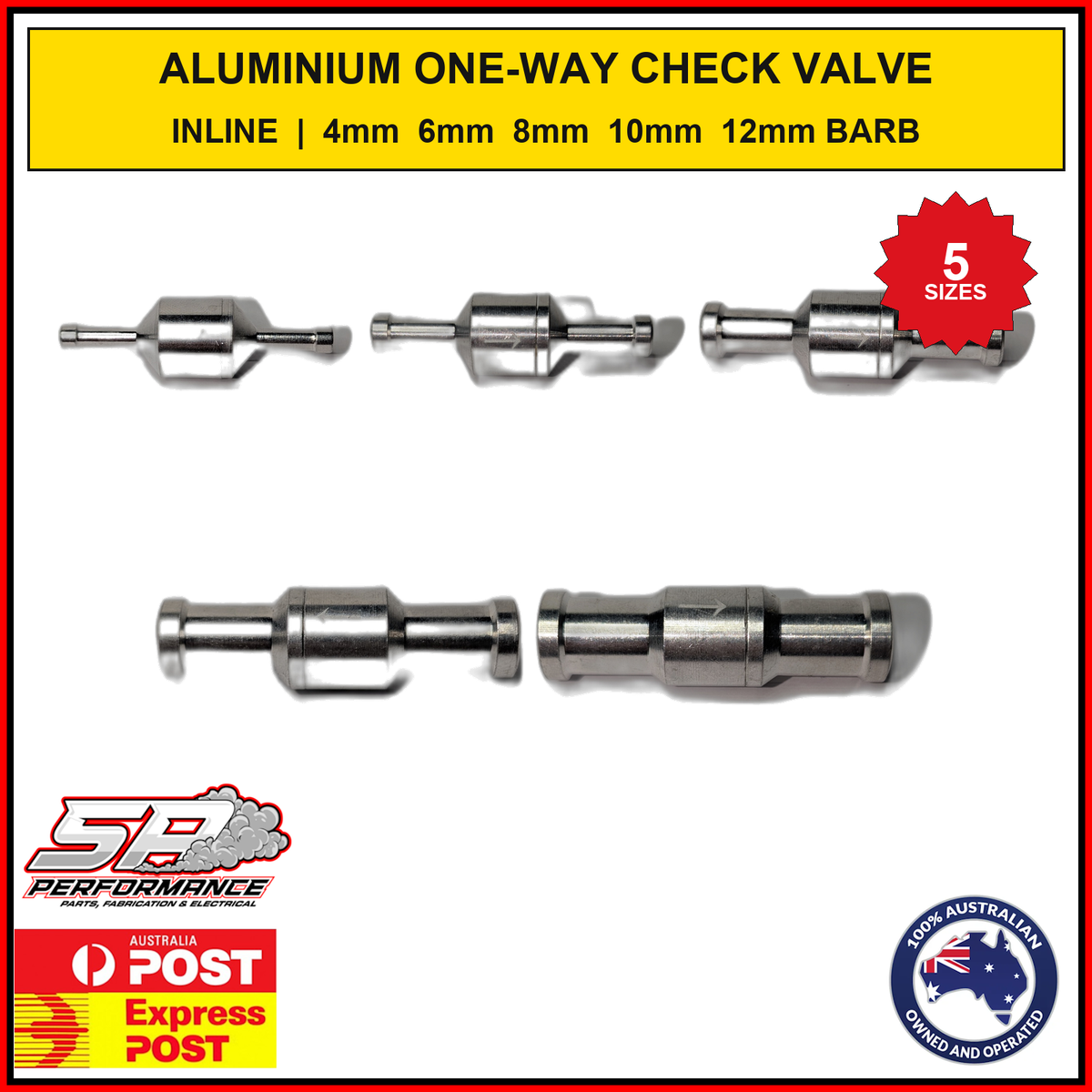 Aluminium Inline One-Way Check Valve