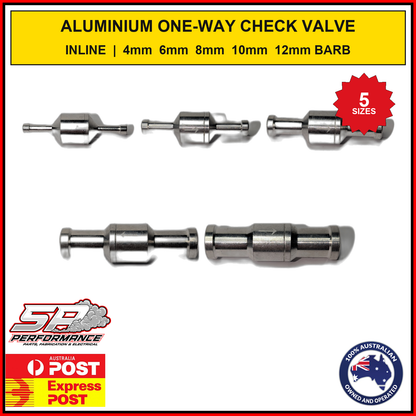 Aluminium Inline One-Way Check Valve