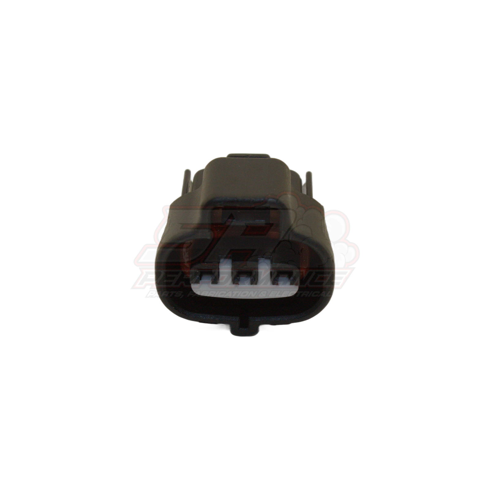 Front view of Denso 3-pin connector housing with grey locking tabs and three visible terminal slots for Toyota 1JZ 2JZ MAP TPS sensors
