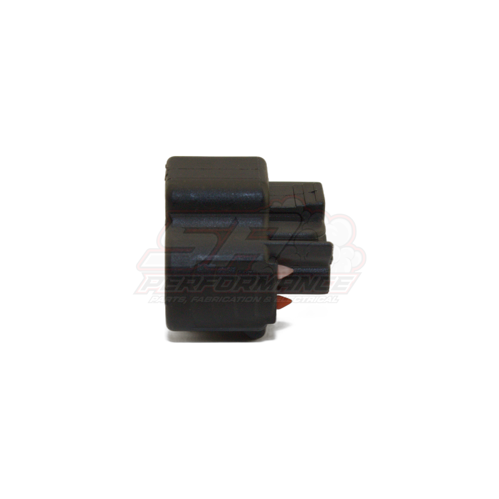 Side view of black Denso 3-pin connector housing showing terminal slots with exposed copper contacts for Toyota 1JZ 2JZ MAP TPS sensors