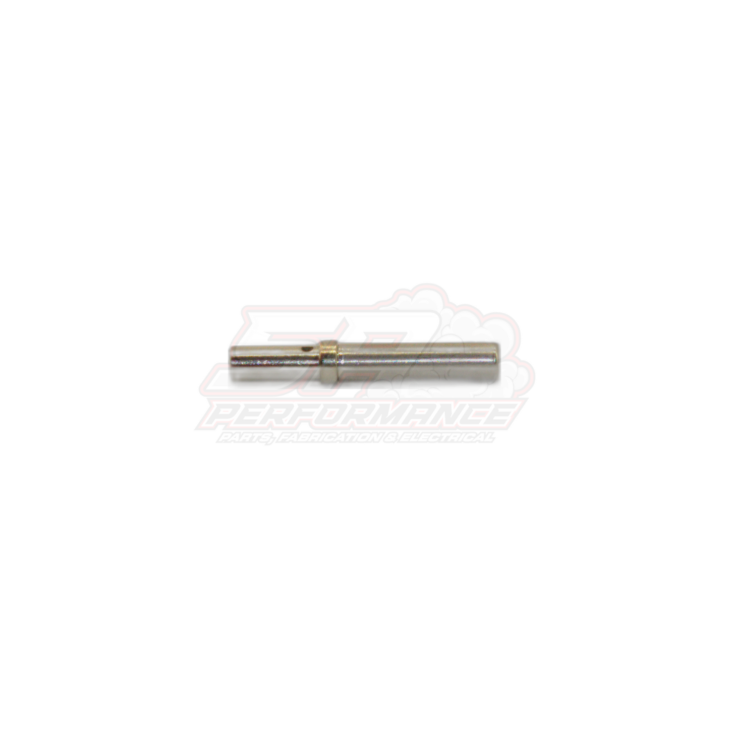 Deutsch DT female socket terminal 14-20 AWG side view showing solid closed barrel band and brass contact pin
