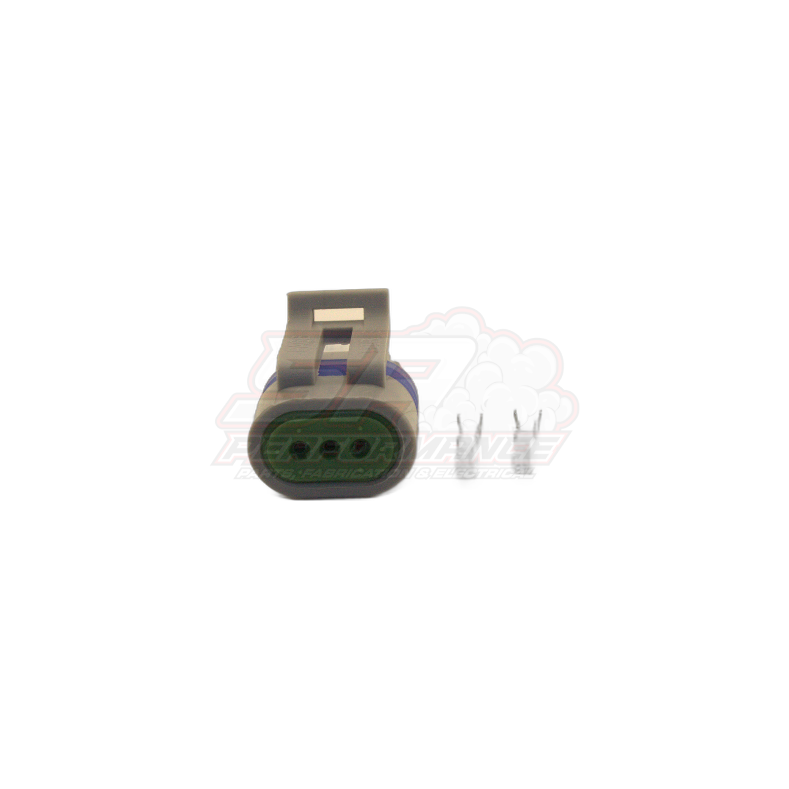 GM 3-pin CAS cam angle sensor connector with grey housing, green seal and metal terminals for Holden Commodore